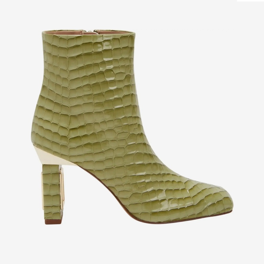 Women’s Katy Perry The Hollow Heel Bootie - Green Fig retails $150 - Picture 4 of 7